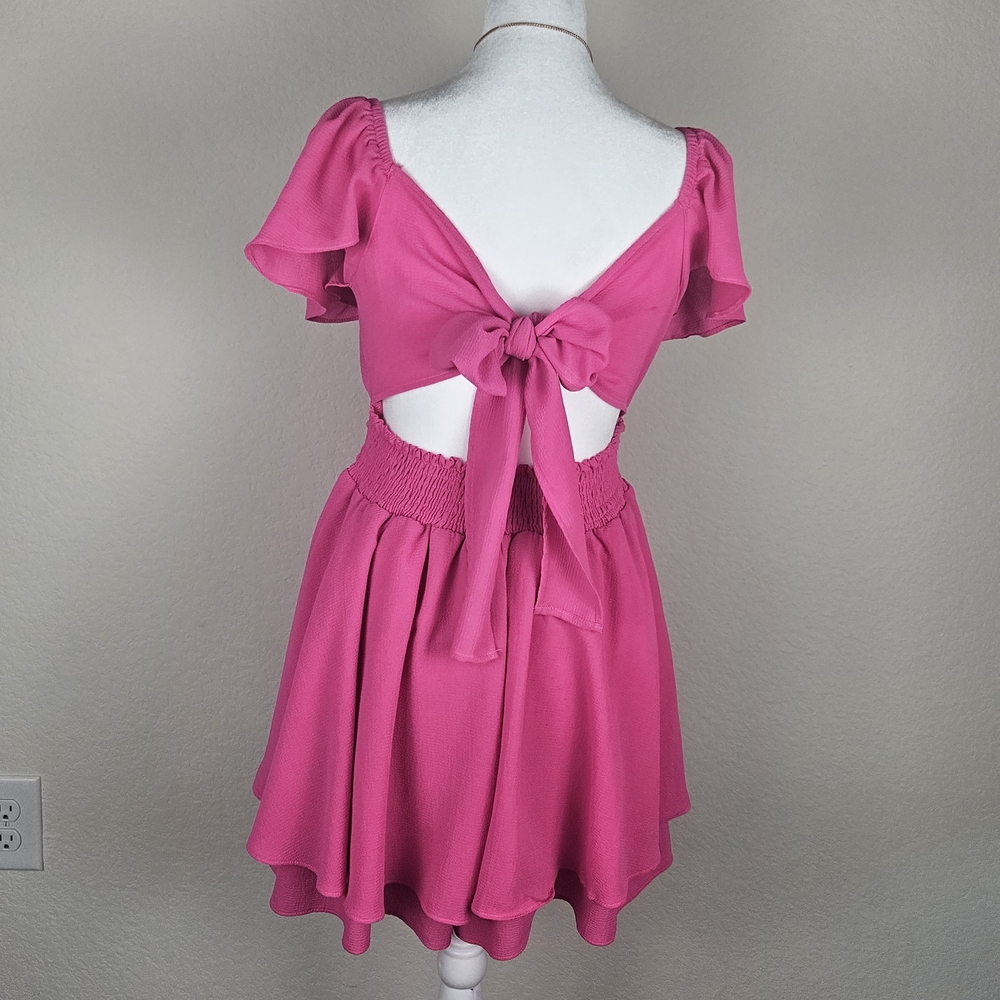 Pink Tie-Back Dress